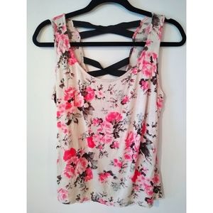 Retro doll Pink rose tank top